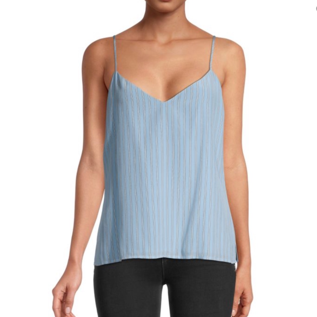L'agence Jane Spaghetti-Strap Silk Top